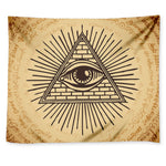 Illuminati Eye Print Tapestry