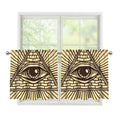 Illuminati Eye Print Tier Curtains