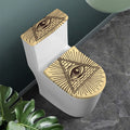 Illuminati Eye Print Toilet Lid And Tank Cover Set