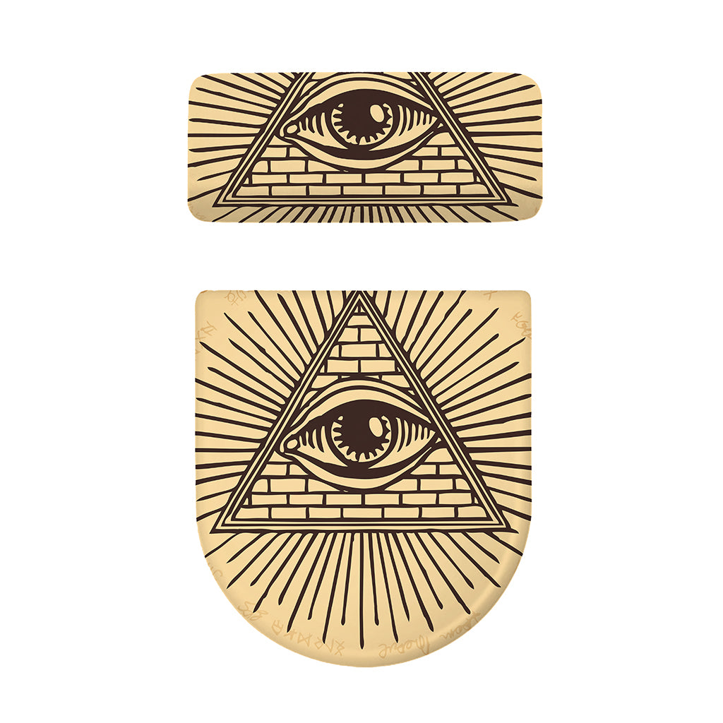 Illuminati Eye Print Toilet Lid And Tank Cover Set