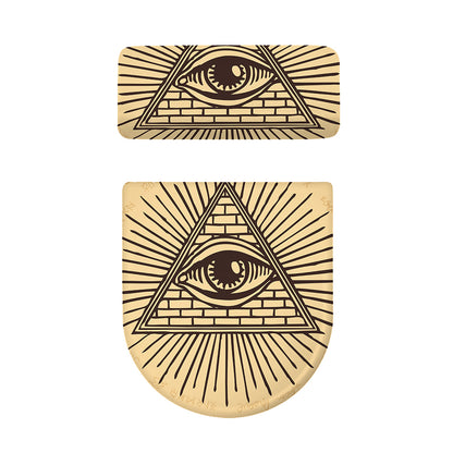 Illuminati Eye Print Toilet Lid And Tank Cover Set