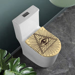 Illuminati Eye Print Toilet Lid Cover