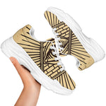 Illuminati Eye Print White Chunky Shoes