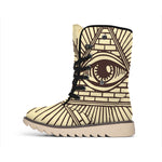 Illuminati Eye Print Winter Boots