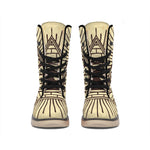 Illuminati Eye Print Winter Boots