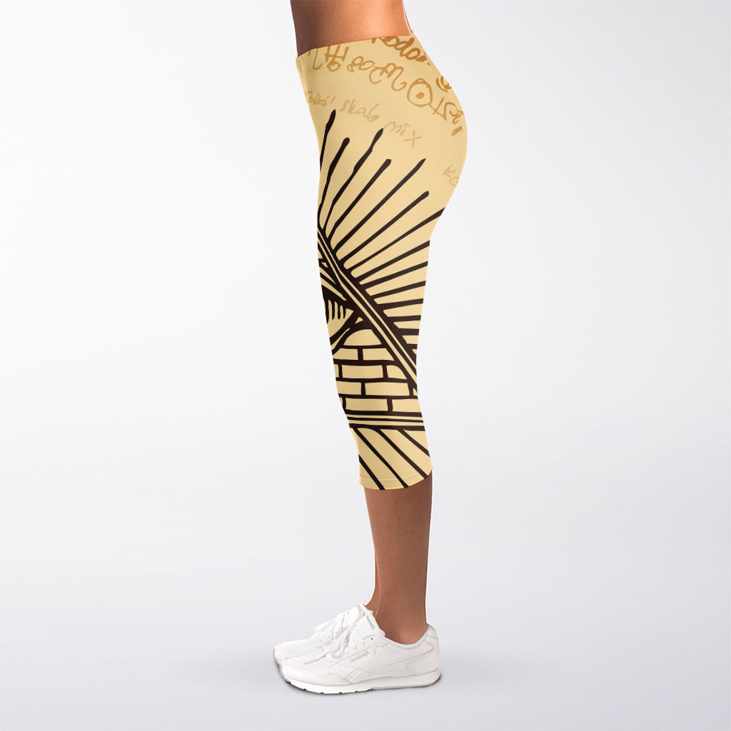 Illuminati Eye Print Women's Capri Leggings