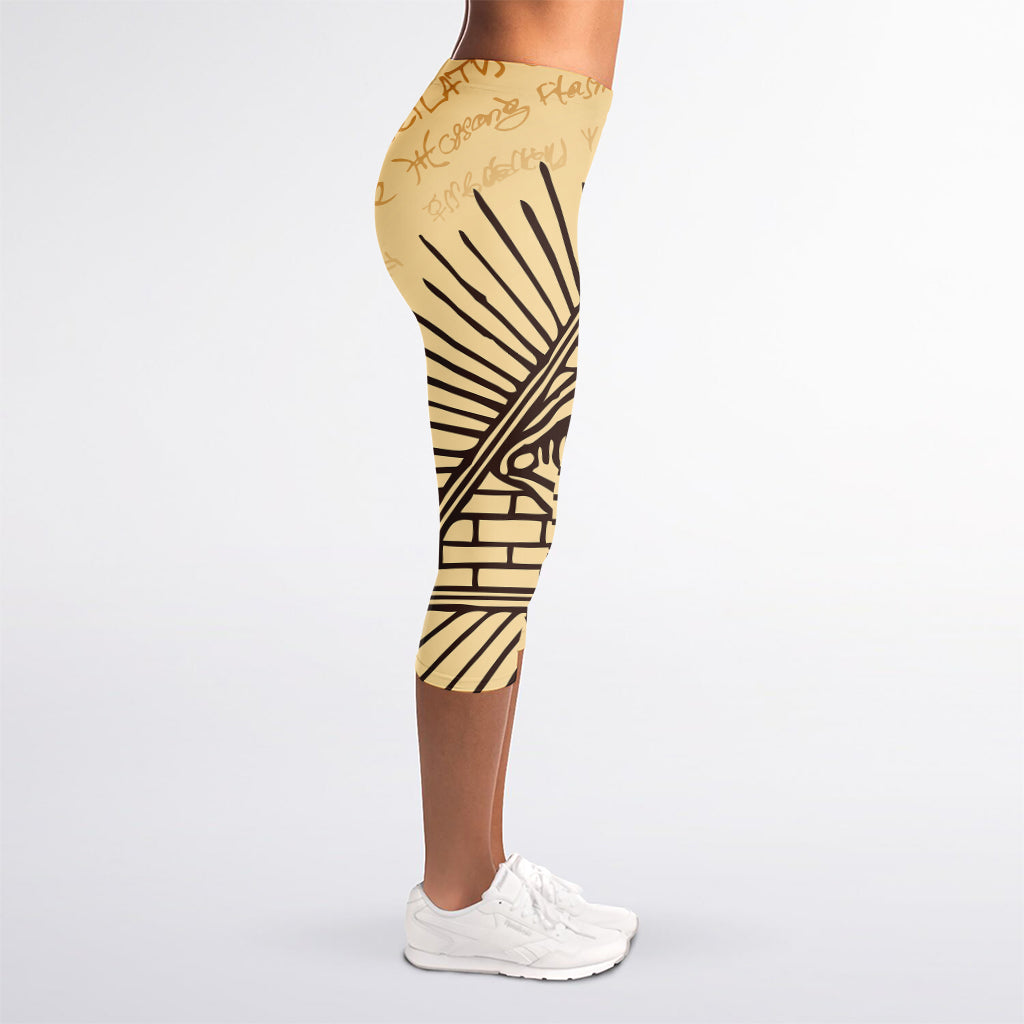 Illuminati Eye Print Women's Capri Leggings