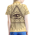 Illuminati Eye Print Women's Polo Shirt
