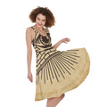 Illuminati Eye Print Sleeveless Knee Length Dress