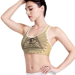 Illuminati Eye Print Women's Sports Bra