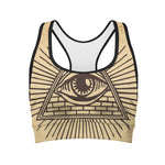 Illuminati Eye Print Women's Sports Bra