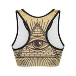 Illuminati Eye Print Women's Sports Bra