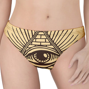 Illuminati Eye Print Women's Thong