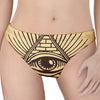 Illuminati Eye Print Women's Thong