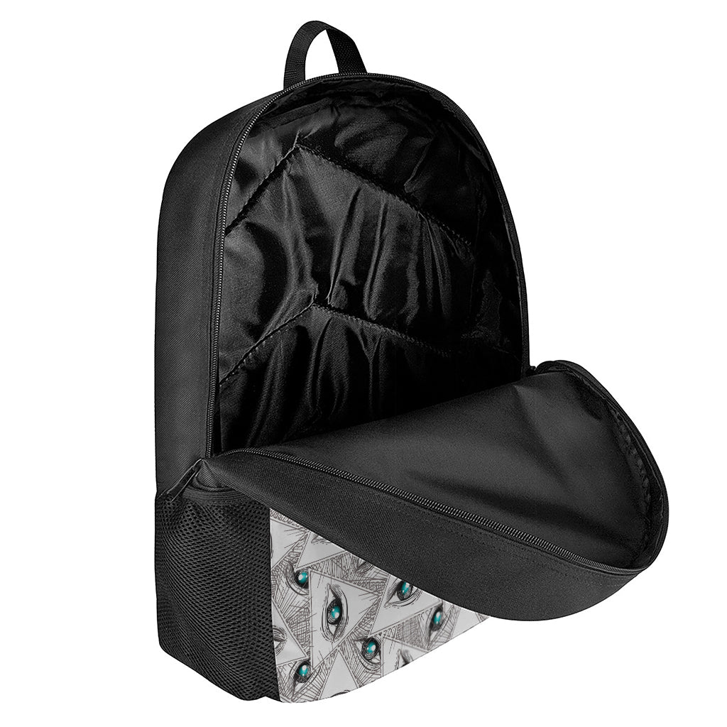 Illuminati Pattern Print 17 Inch Backpack