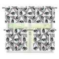 Illuminati Pattern Print 3 Piece Kitchen Curtains