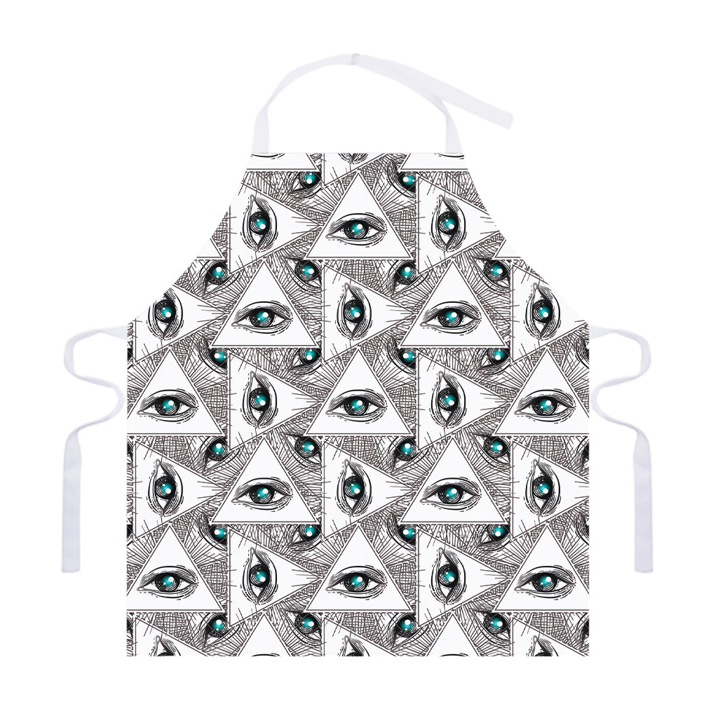 Illuminati Pattern Print Adjustable Apron