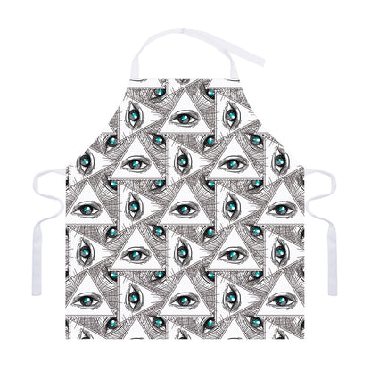 Illuminati Pattern Print Adjustable Apron