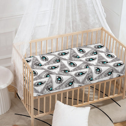 Illuminati Pattern Print Baby Crib Sheet