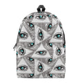 Illuminati Pattern Print School Backpack