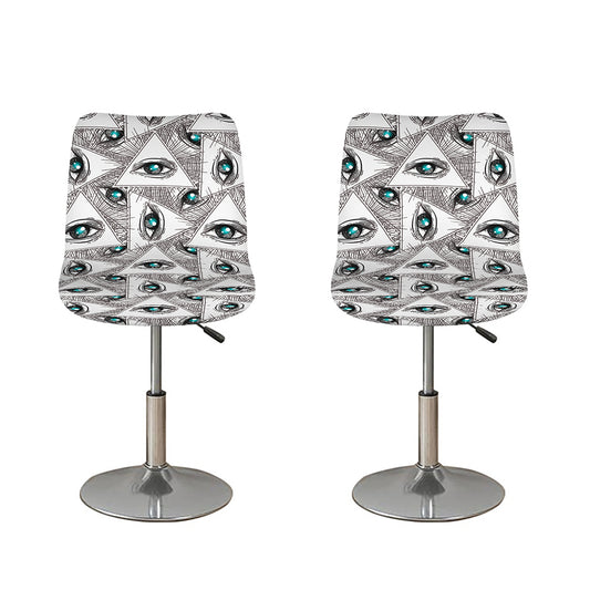 Illuminati Pattern Print Bar Stool Covers