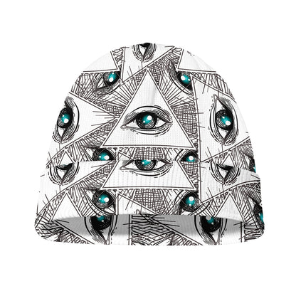 Illuminati Pattern Print Beanie