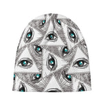 Illuminati Pattern Print Beanie