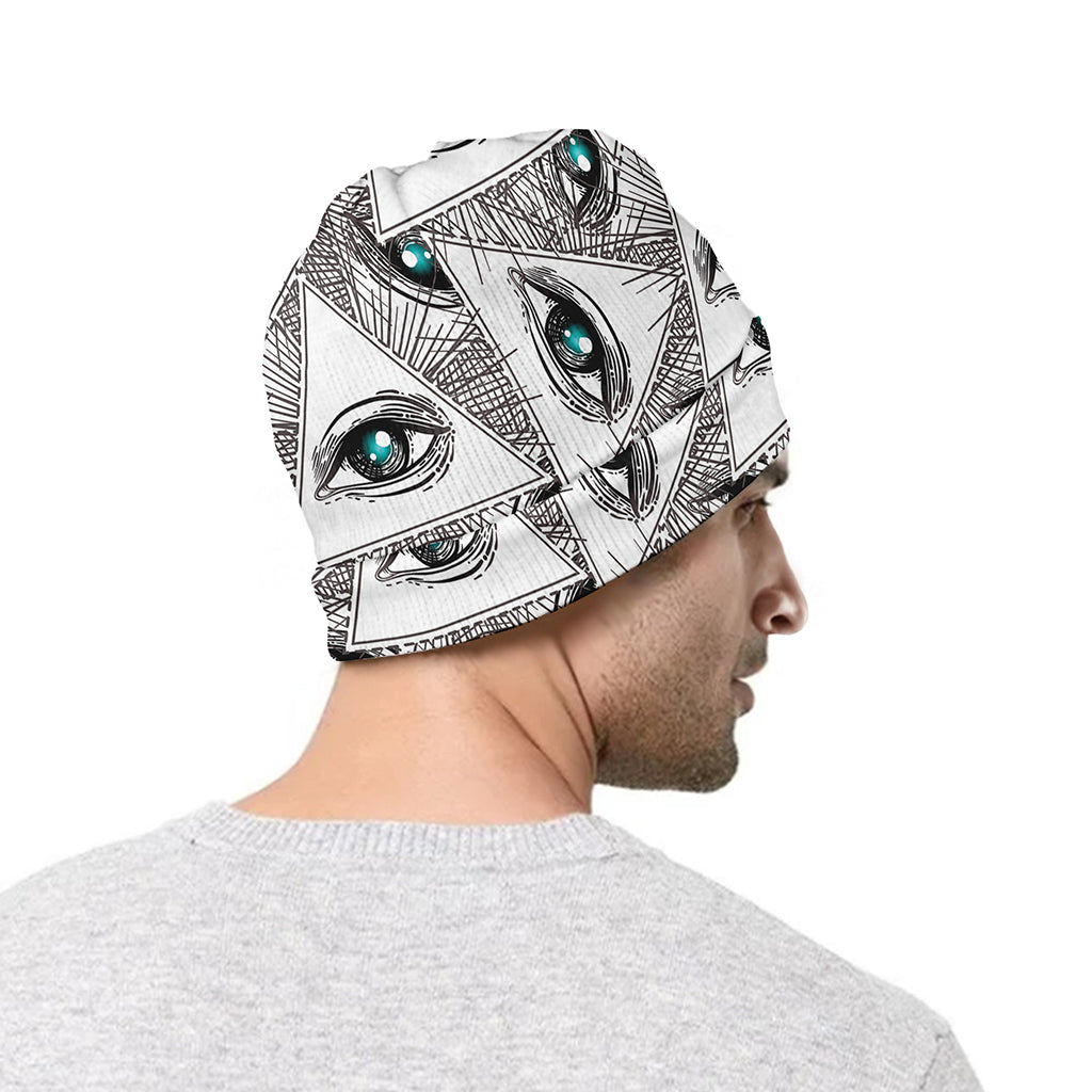 Illuminati Pattern Print Beanie