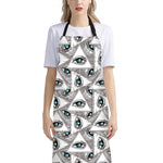 Illuminati Pattern Print Bib Apron With Pocket