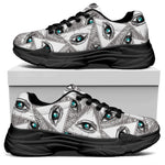 Illuminati Pattern Print Black Chunky Shoes