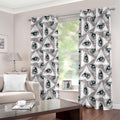 Illuminati Pattern Print Dimout Grommet Curtains