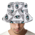 Illuminati Pattern Print Bucket Hat