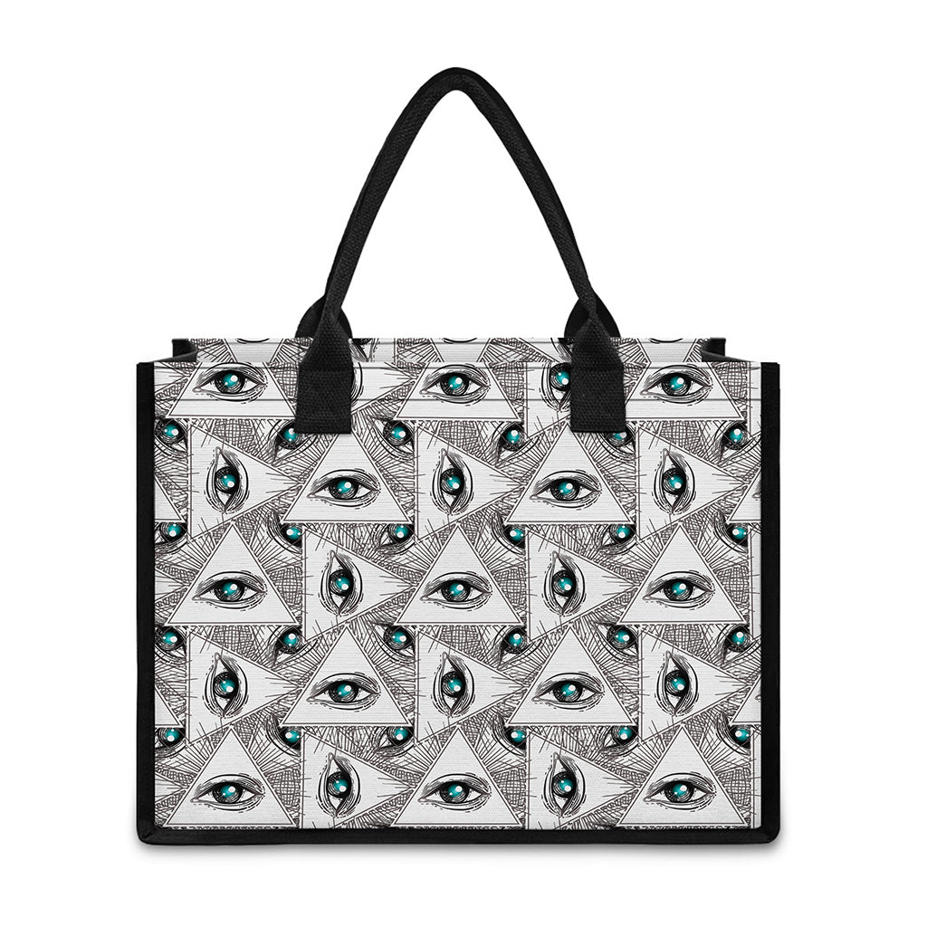 Illuminati Pattern Print Canvas Tote Bag