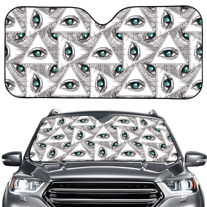 Illuminati Pattern Print Car Windshield Sun Shade