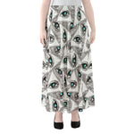 Illuminati Pattern Print Chiffon Maxi Skirt