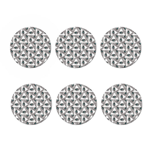 Illuminati Pattern Print Coaster Set
