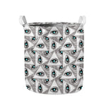 Illuminati Pattern Print Collapsible Laundry Basket