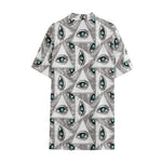 Illuminati Pattern Print Cotton Hawaiian Shirt