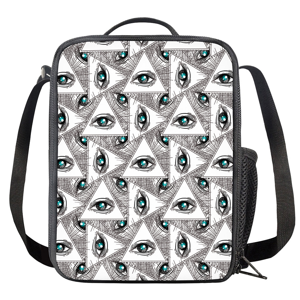 Illuminati Pattern Print Crossbody Lunch Bag