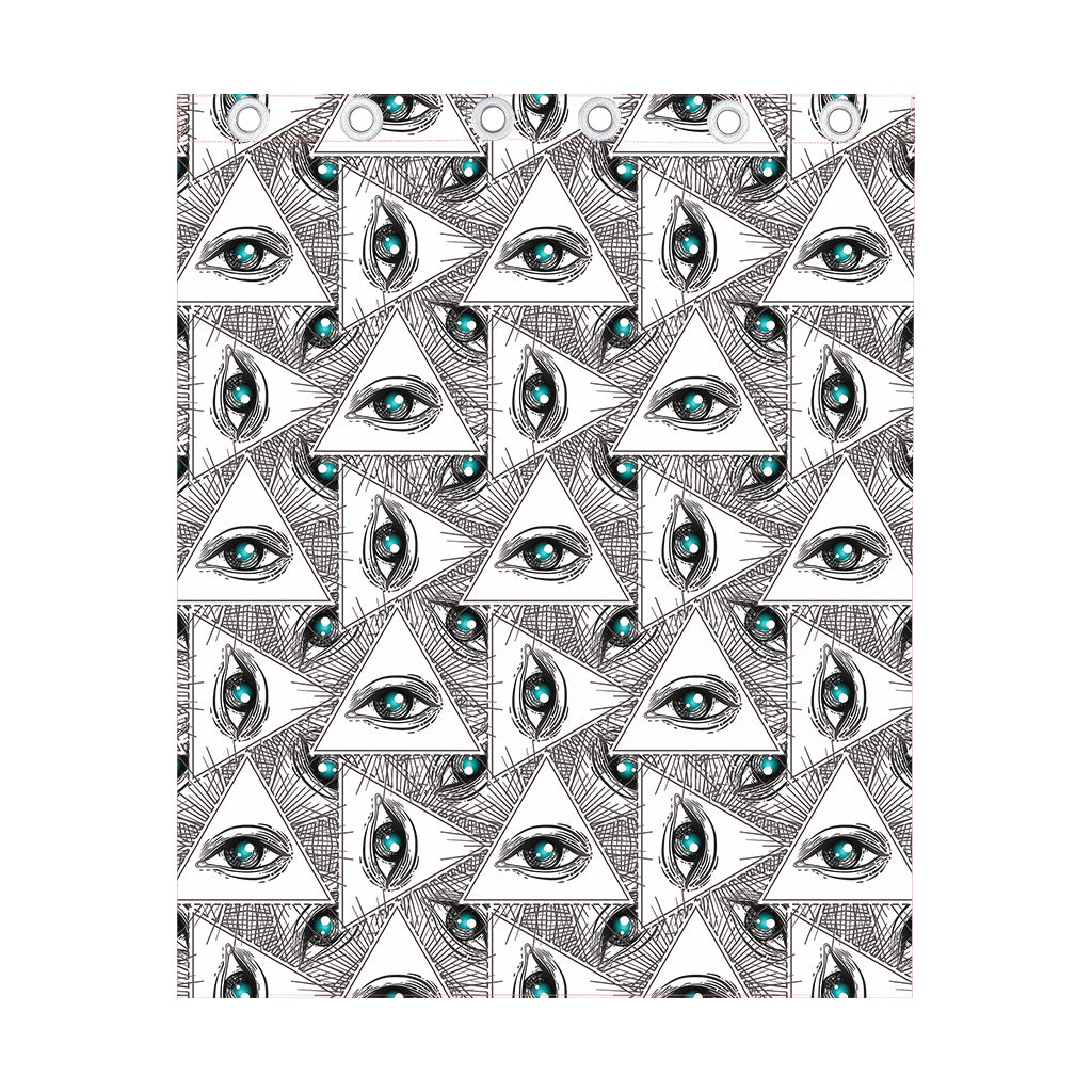 Illuminati Pattern Print Curtain