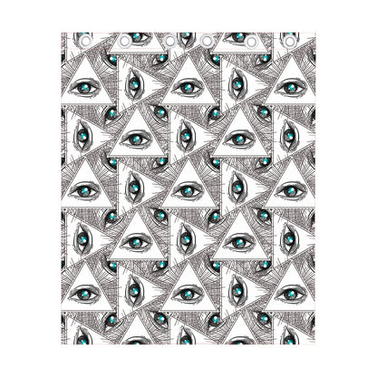 Illuminati Pattern Print Curtain