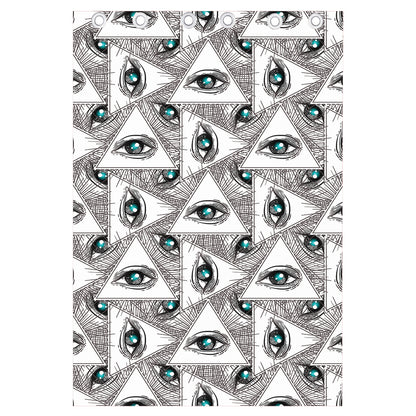 Illuminati Pattern Print Curtain