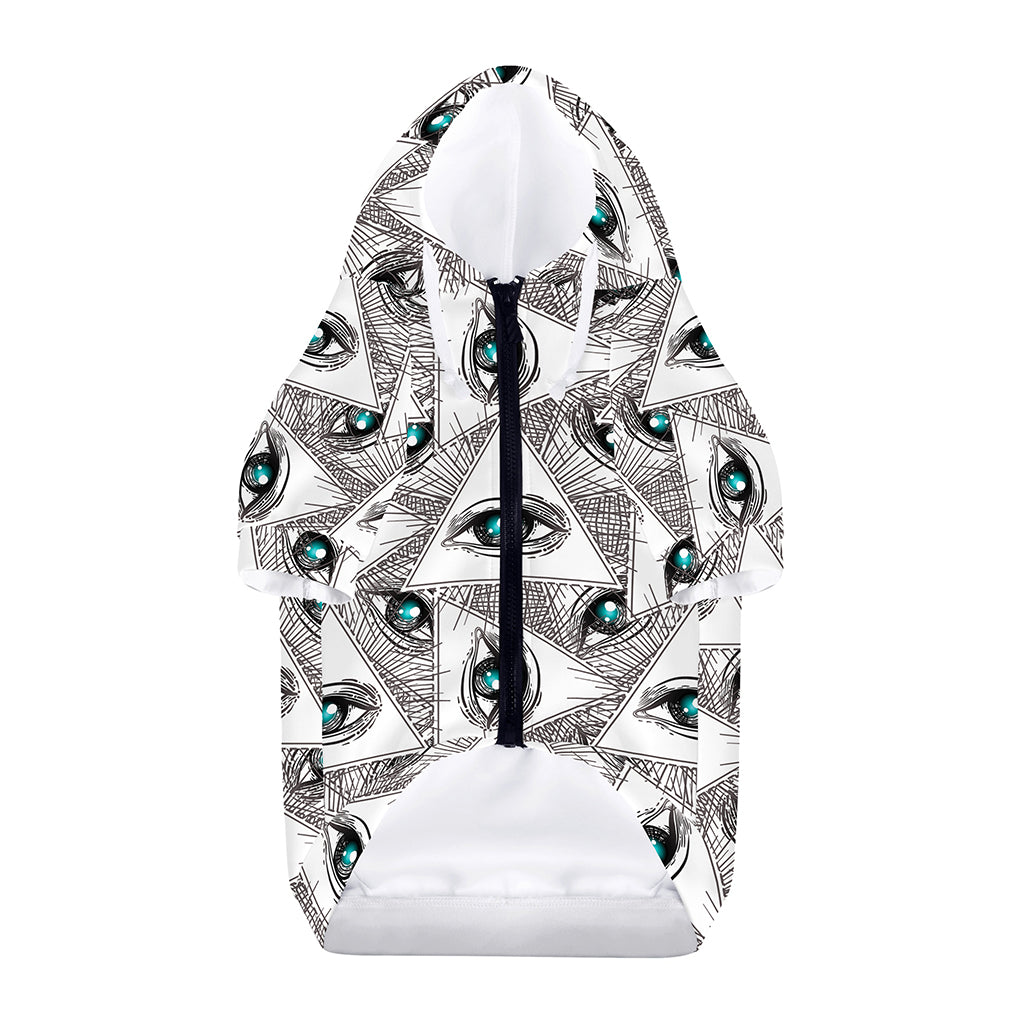 Illuminati Pattern Print Dog Zip Up Hoodie