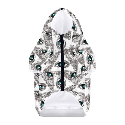 Illuminati Pattern Print Dog Zip Up Hoodie