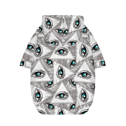 Illuminati Pattern Print Dog Zip Up Hoodie