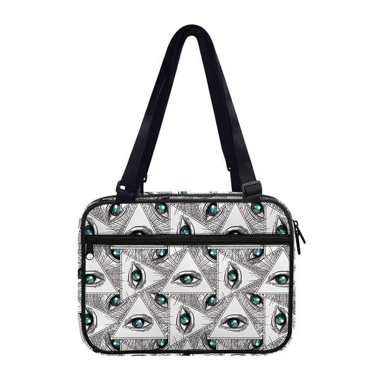 Illuminati Pattern Print Double Strap Bible Bag