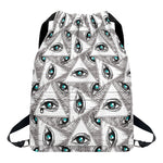 Illuminati Pattern Print Drawstring Backpack