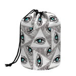 Illuminati Pattern Print Drawstring Makeup Bag