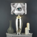 Illuminati Pattern Print Drum Lamp Shade