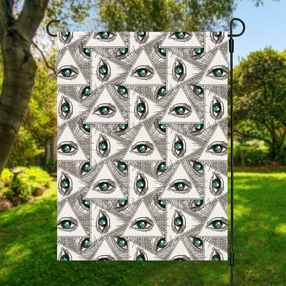 Illuminati Pattern Print Garden Flag